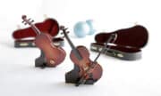 Violin or Cello Music Box with Case and Bow