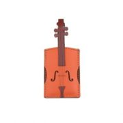 Violin Leather and Suede Luggage Tag