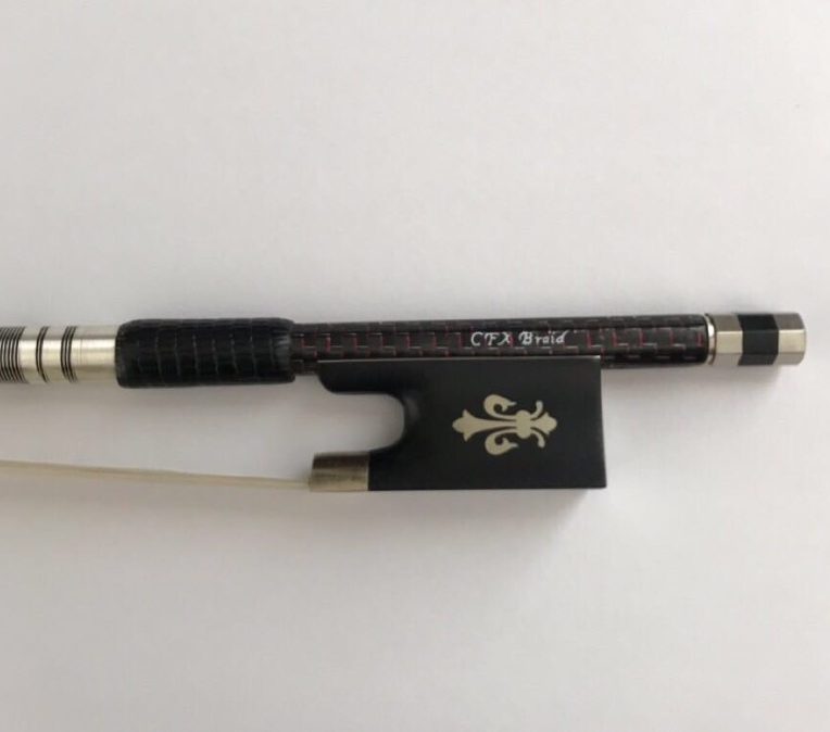 French Style Braided Carbon Fiber Bow with Ebony Fleur-de-Lis Frog D Z Strad Double Bass Bow Model 623 French Style Braided Carbon Fiber Bow with Ebony Fleur-de-Lis Frog D Z Strad Double Bass Bow Model 623